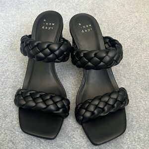 A New Day Black Chunky Heel